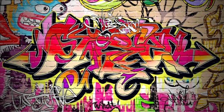 15654649 - graffiti wall urban art