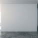 48005425 - empty loft room with white walls, city view and concrete floor